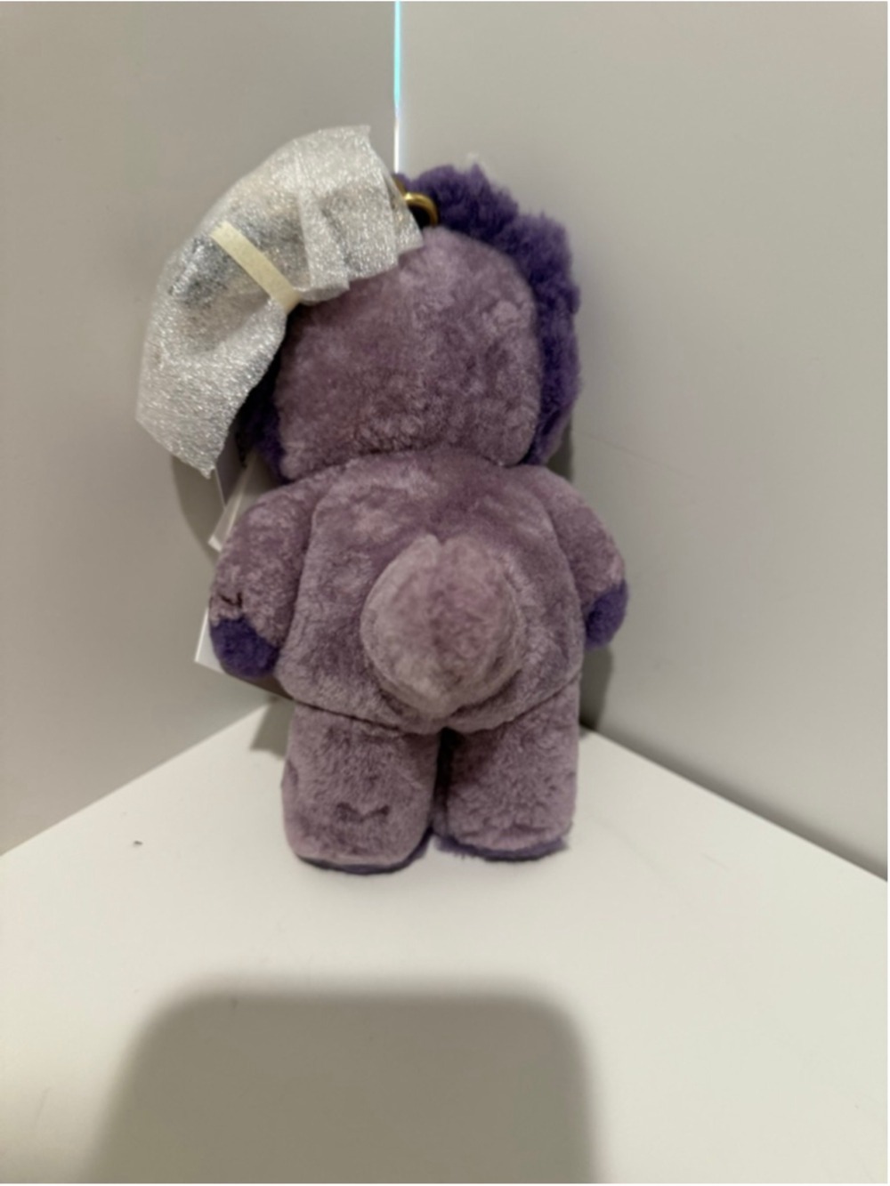 NEW Coach Trixy Purple Plush Dinosaur Bag Charm Shearling CEG49 NWT - Picture 5 of 6
